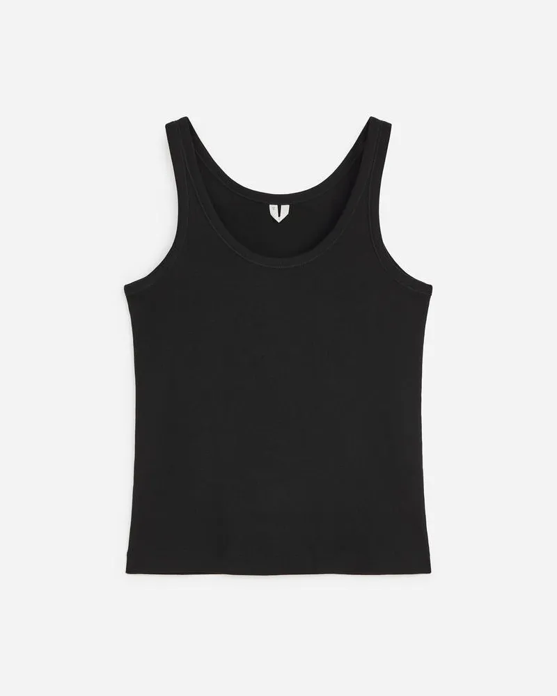 Arket Geripptes Tanktop -Schwarz Schwarz