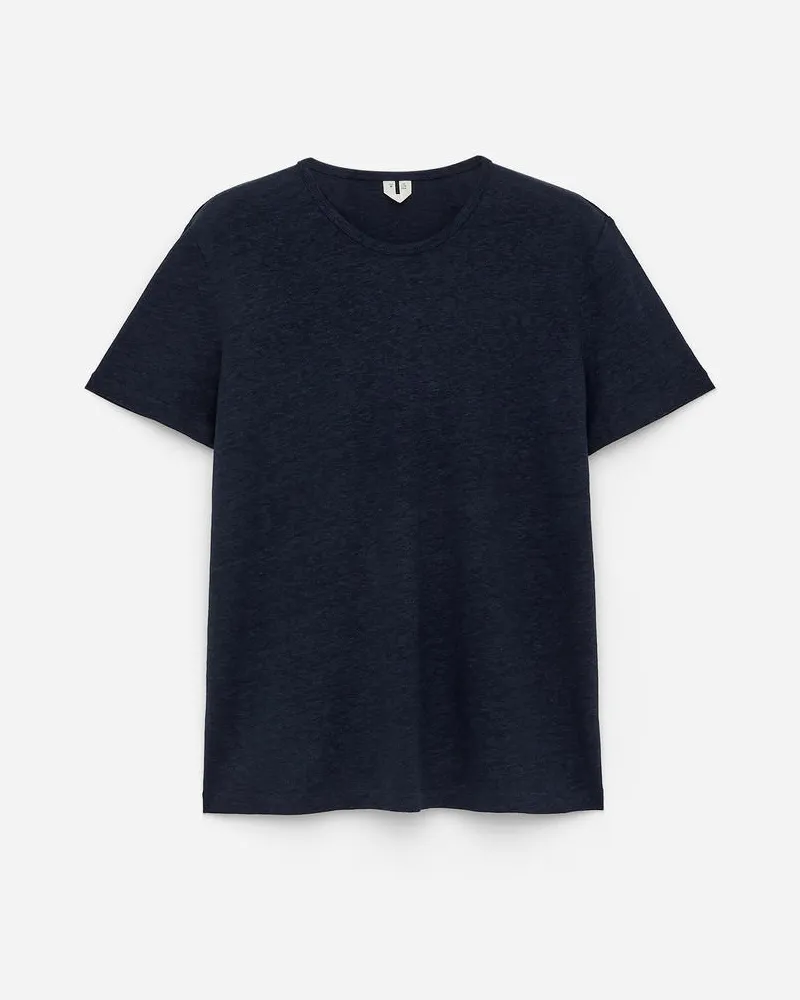 Arket T-Shirt Aus Leinenmischung -Blau Blau