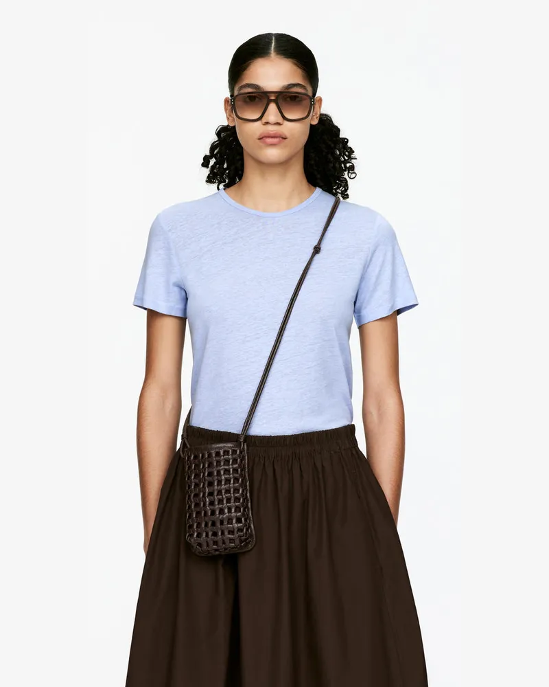 Arket T-Shirt Aus Leinenmischung -Blau Blau