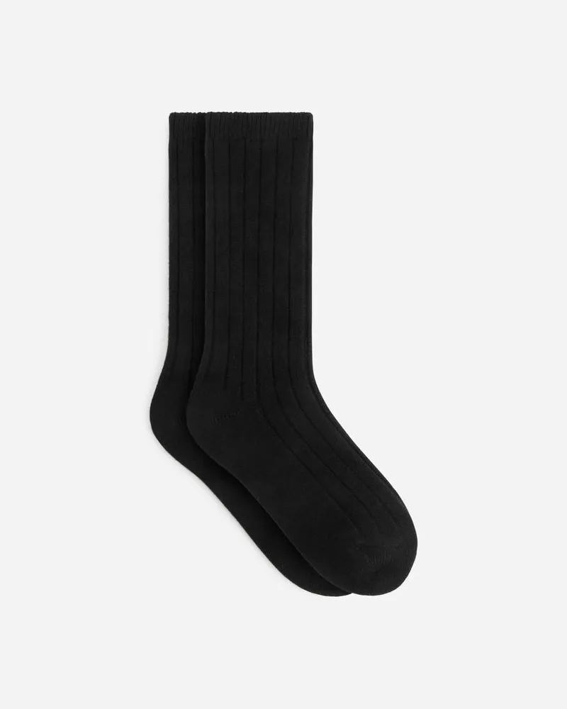 Arket Socken Aus Kaschmir Und Wolle - Schwarz Schwarz