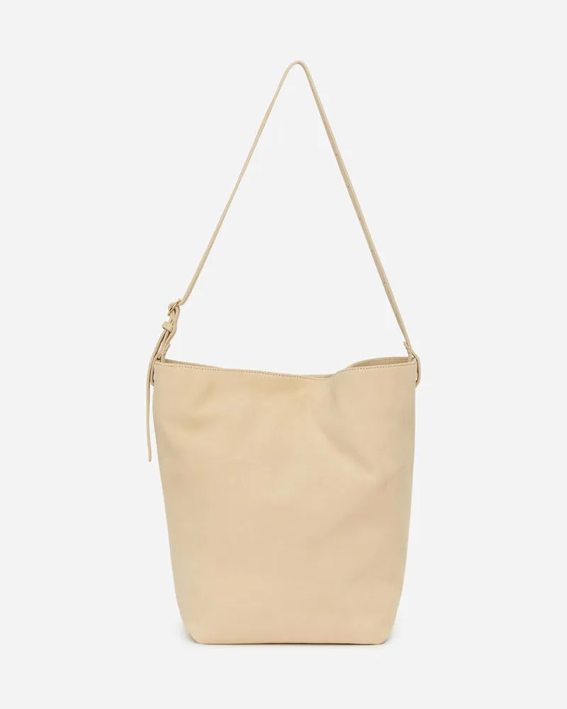 Arket Veloursledertasche - Beige Hellbeige