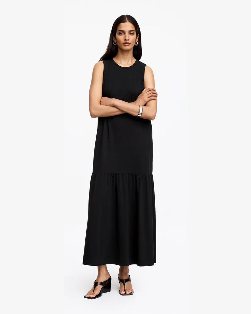 Arket Ärmelloses Midikleid -Schwarz Schwarz
