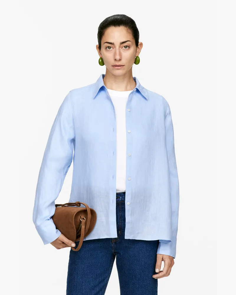 Arket Leinenhemd -Blau Blau