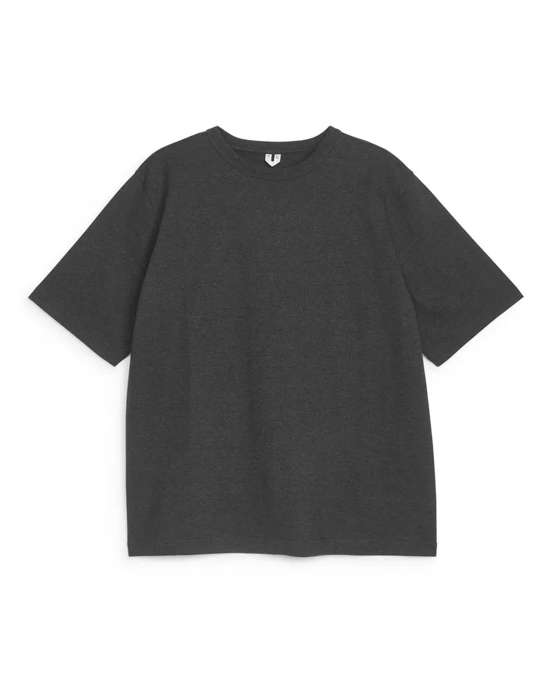 Arket Schweres T-Shirt - Grau Grau