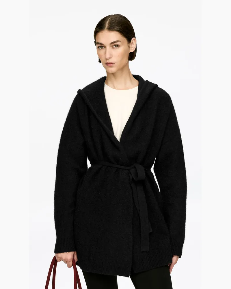 Arket Strickjacke Aus Einer Alpaka-Wollmischung -Schwarz Schwarz