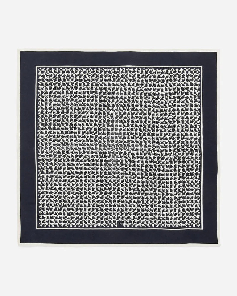 Arket Bedrucktes Seidentuch -Blau Blau
