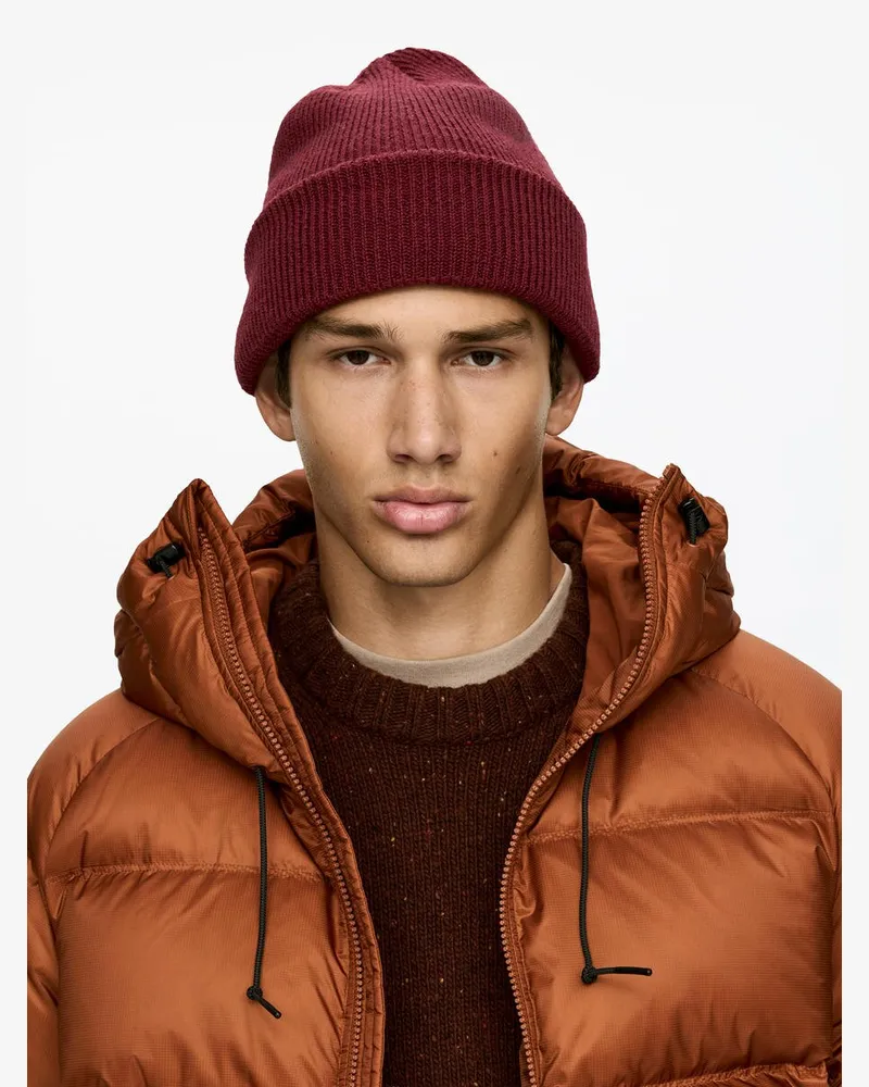 Arket Beanie Aus Wolle Und Baumwolle -Rot Rot