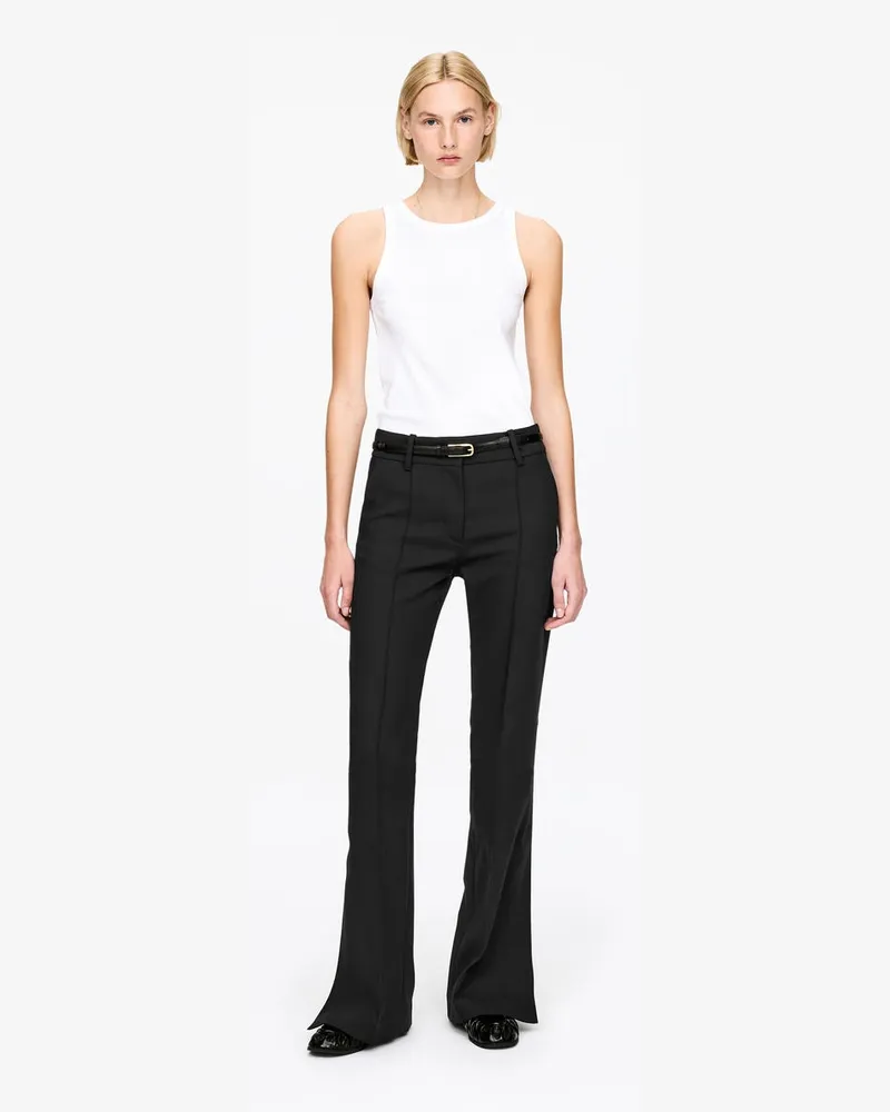 Arket Elegante Hose Mit Schlitzen -Schwarz Schwarz