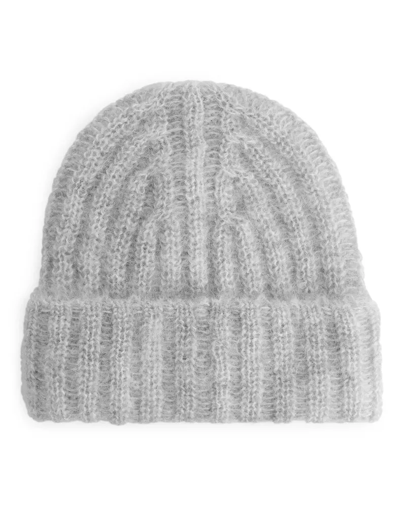 Arket Beanie Aus Wolle Und Mohair -Grau Grau