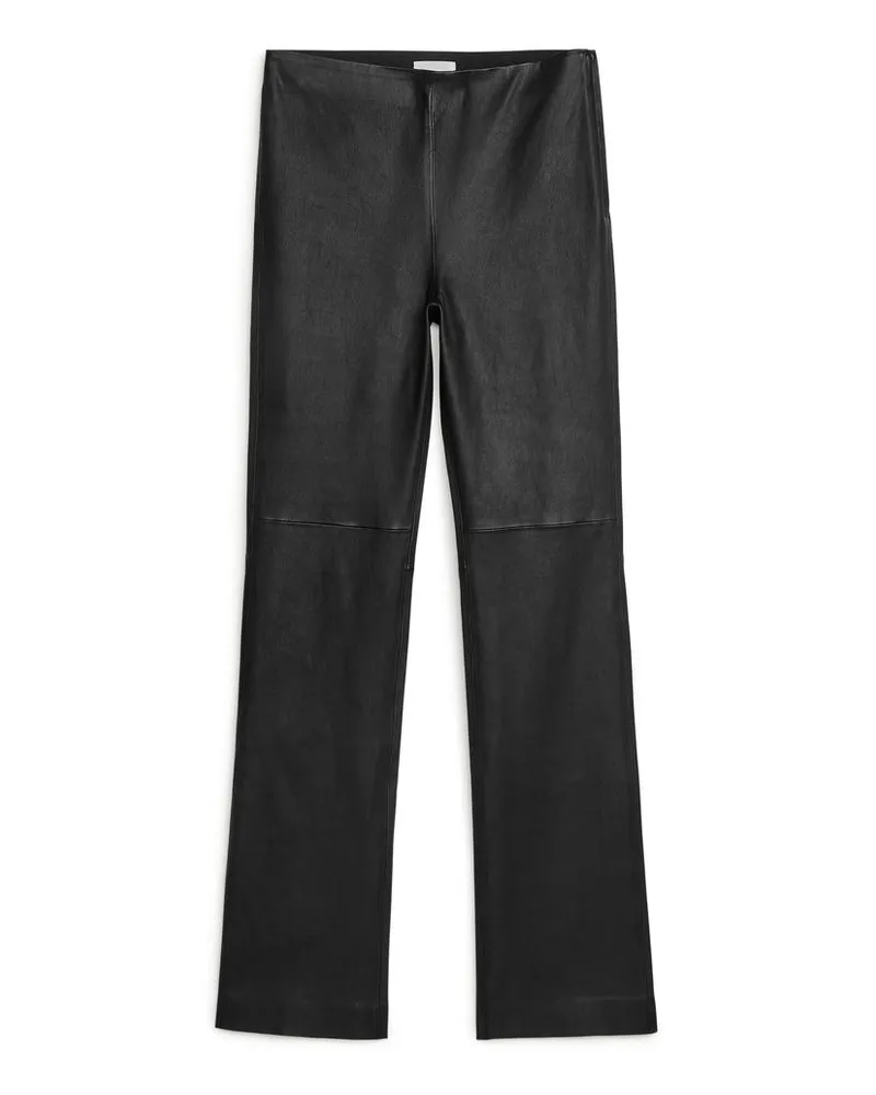 Arket Stretch-Lederhose - Schwarz Schwarz