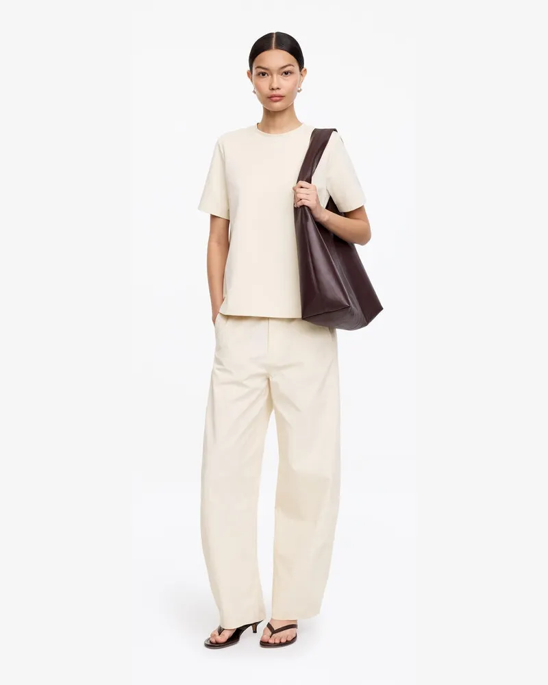 Arket Hose Mit Barrel Leg -Weiß Weiß