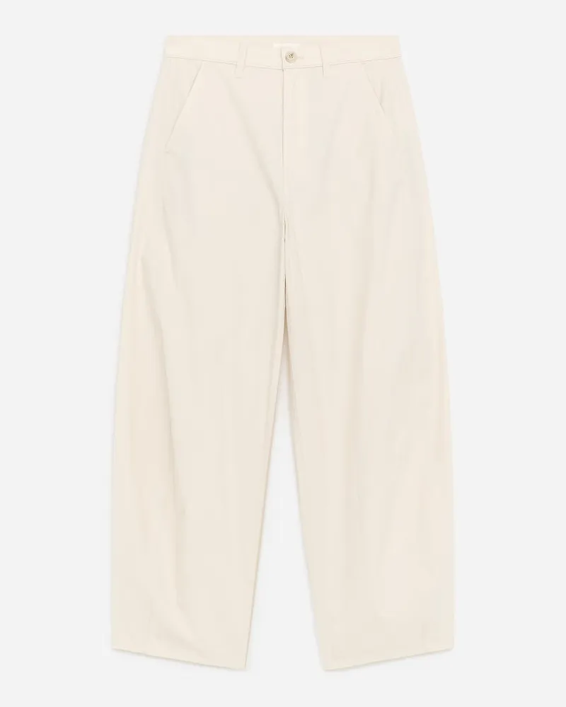 Arket Hose Mit Barrel Leg -Weiß Weiß