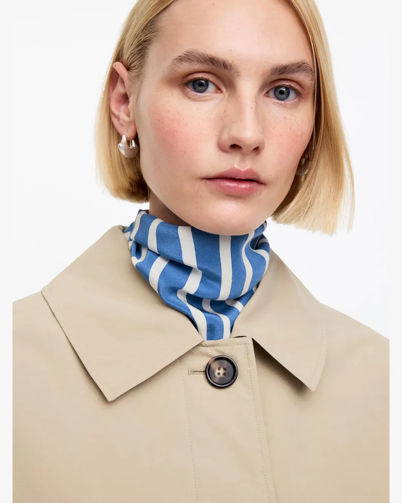 Arket Dreieckstuch Aus Seide -Blau Blau