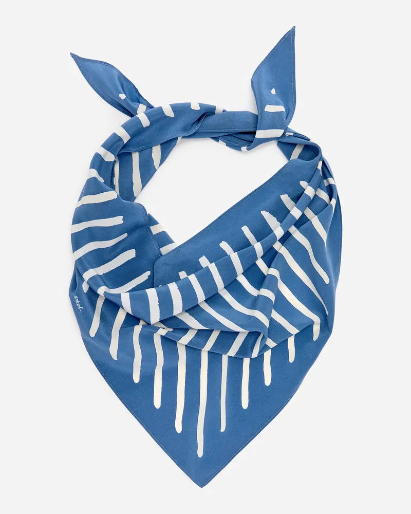 Arket Dreieckstuch Aus Seide -Blau Blau