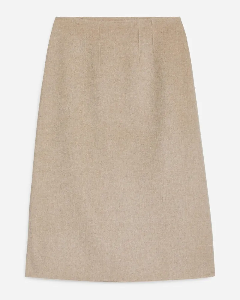 Arket Doubleface-Rock Aus Wolle Und Lyocell -Beige Beige