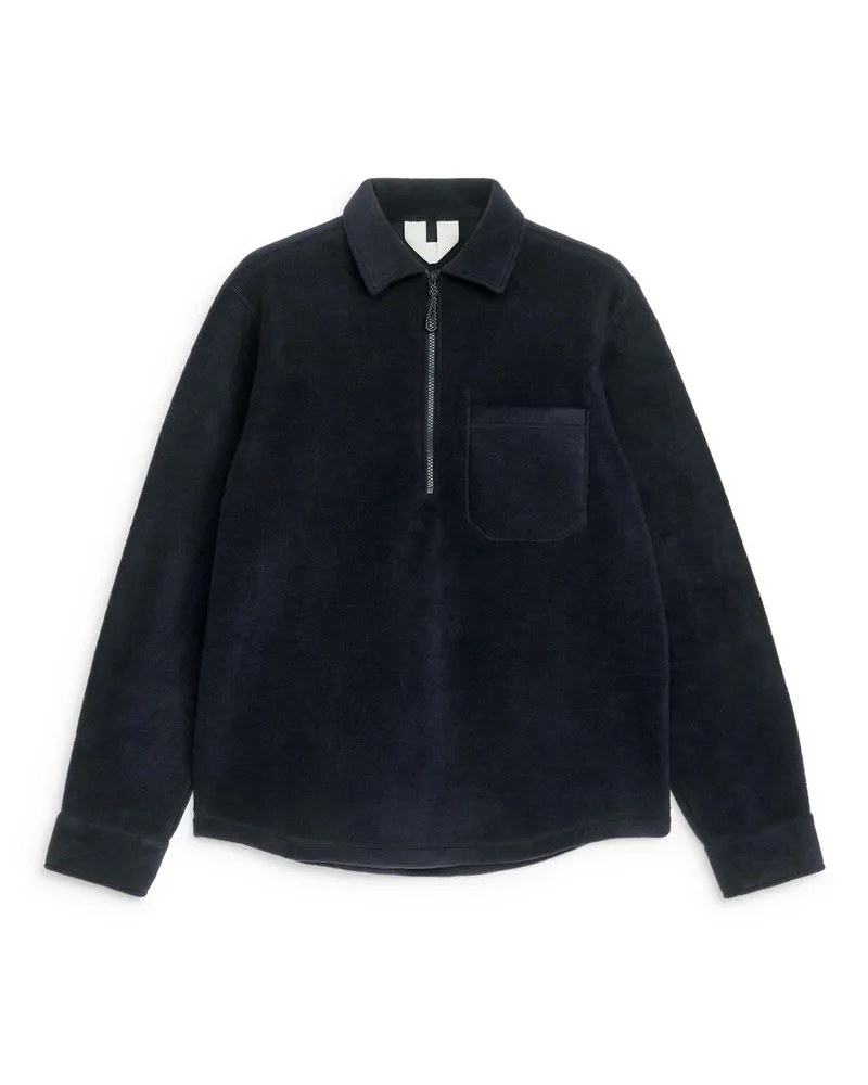 Arket Fleece-Hemd Von Active - Blau Dunkelblau