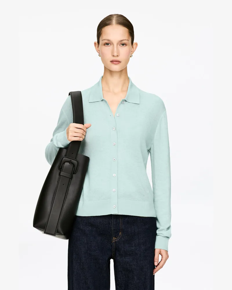 Arket Strickjacke Aus Reinem Kaschmir -Türkis Türkis