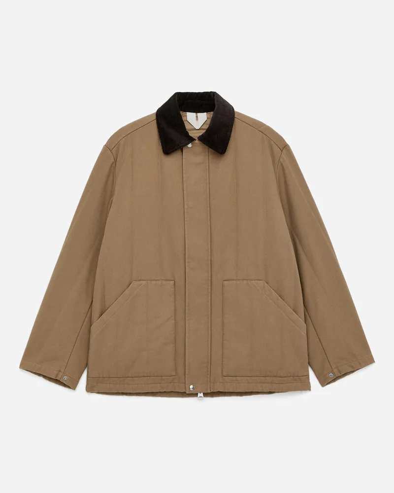 Arket Gesteppte Canvasjacke -Beige Beige