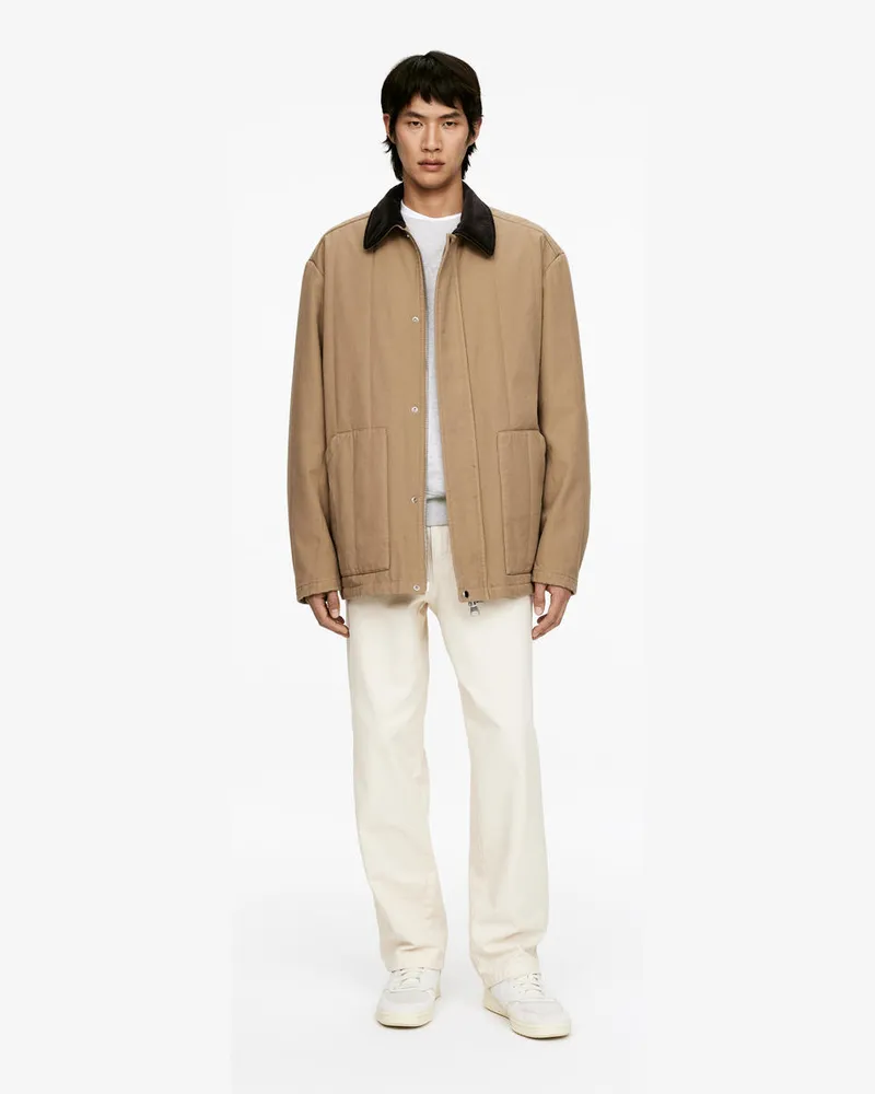 Arket Gesteppte Canvasjacke -Beige Beige