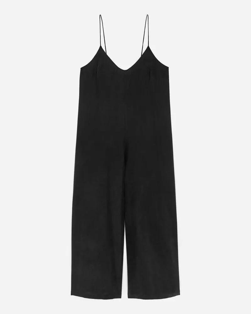 Arket Jumpsuit Aus Seide - Schwarz Schwarz