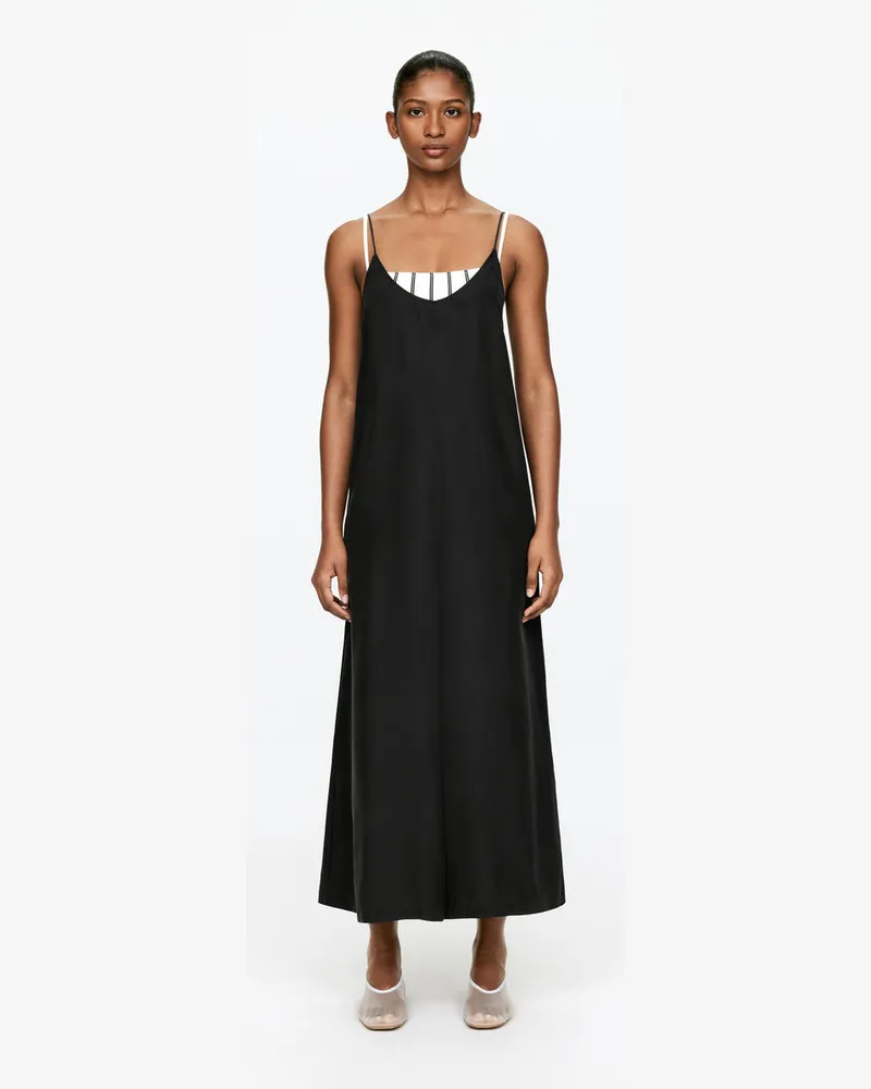 Arket Jumpsuit Aus Seide -Schwarz Schwarz