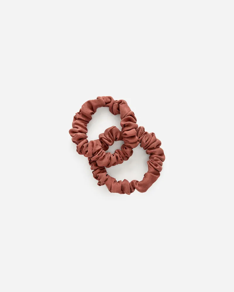 Arket Scrunchie Aus Seide, 2Er-Pack - Orange Braun