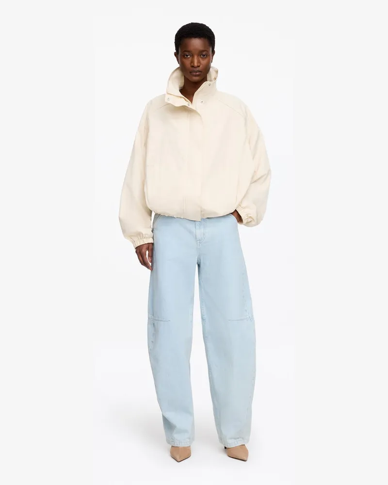 Arket Nylonjacke Mit Stehkragen -Weiß Weiß