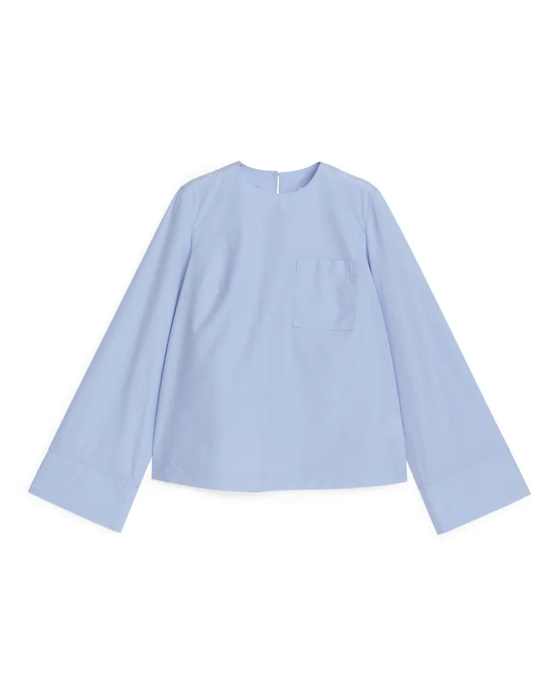 Arket Baumwollbluse - Blau|Türkis Hellblau