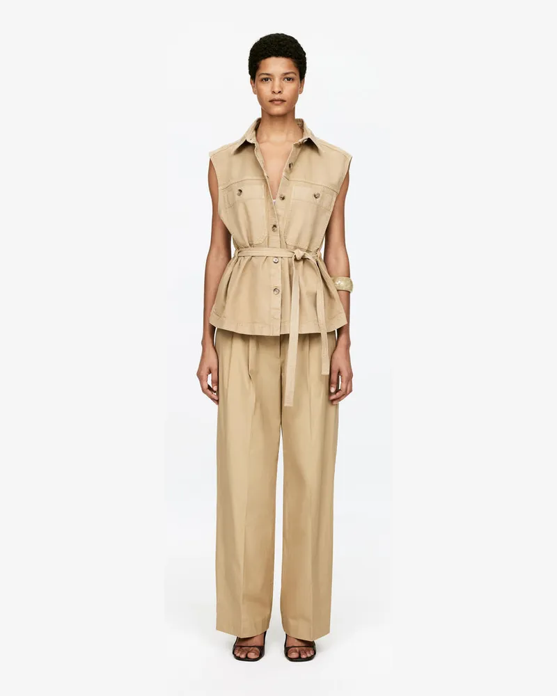 Arket Weite Bundfaltenhose -Beige Beige