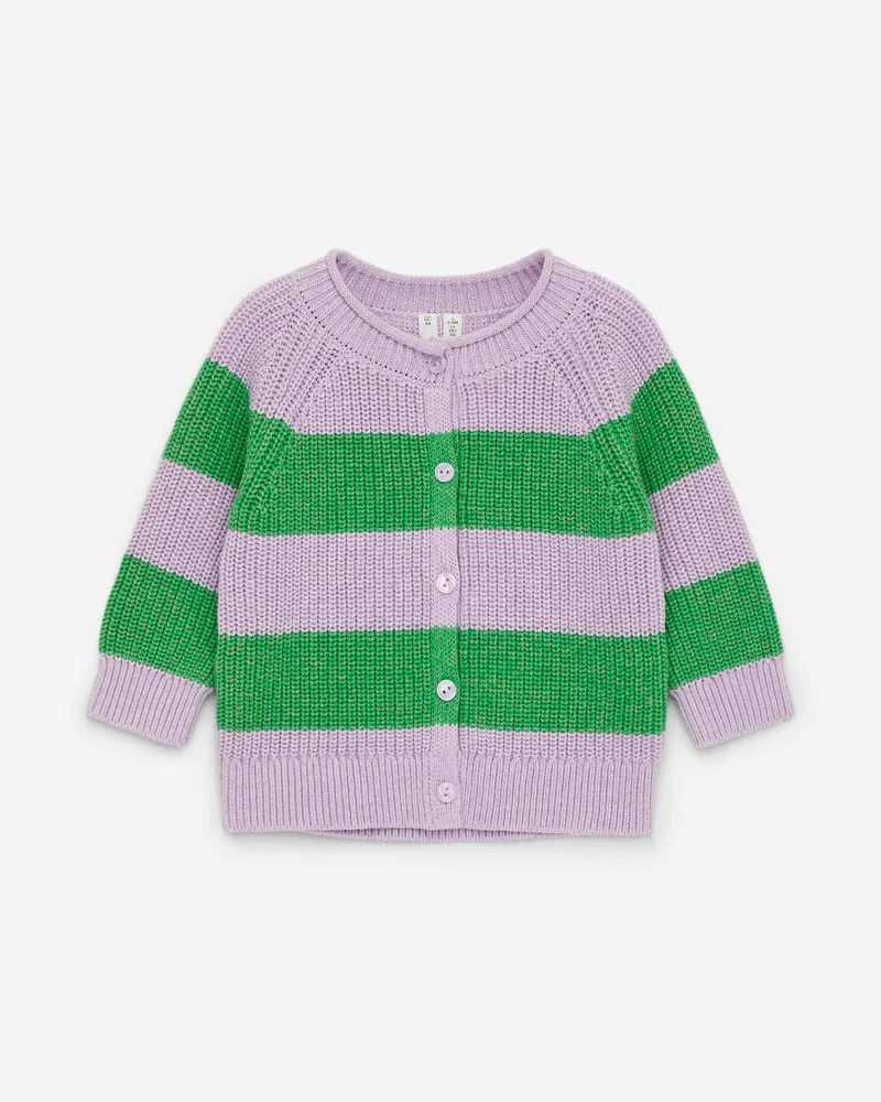 Arket Baumwollstrickjacke - Lila|Grün|Mehrfarbig Flieder