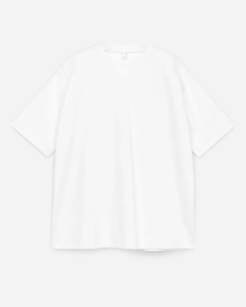 Arket Opal Interlock-T-Shirt - Weiß Weiß