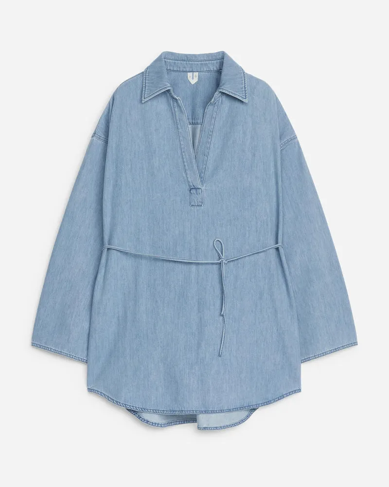 Arket Lockere Jeanstunika -Blau Blau