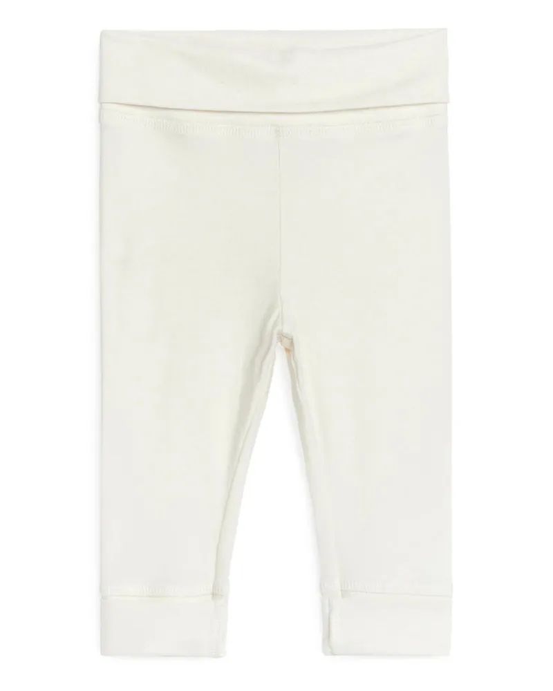 Arket Weiche Baumwollleggings Für Neugeborene - Weiß Weiß