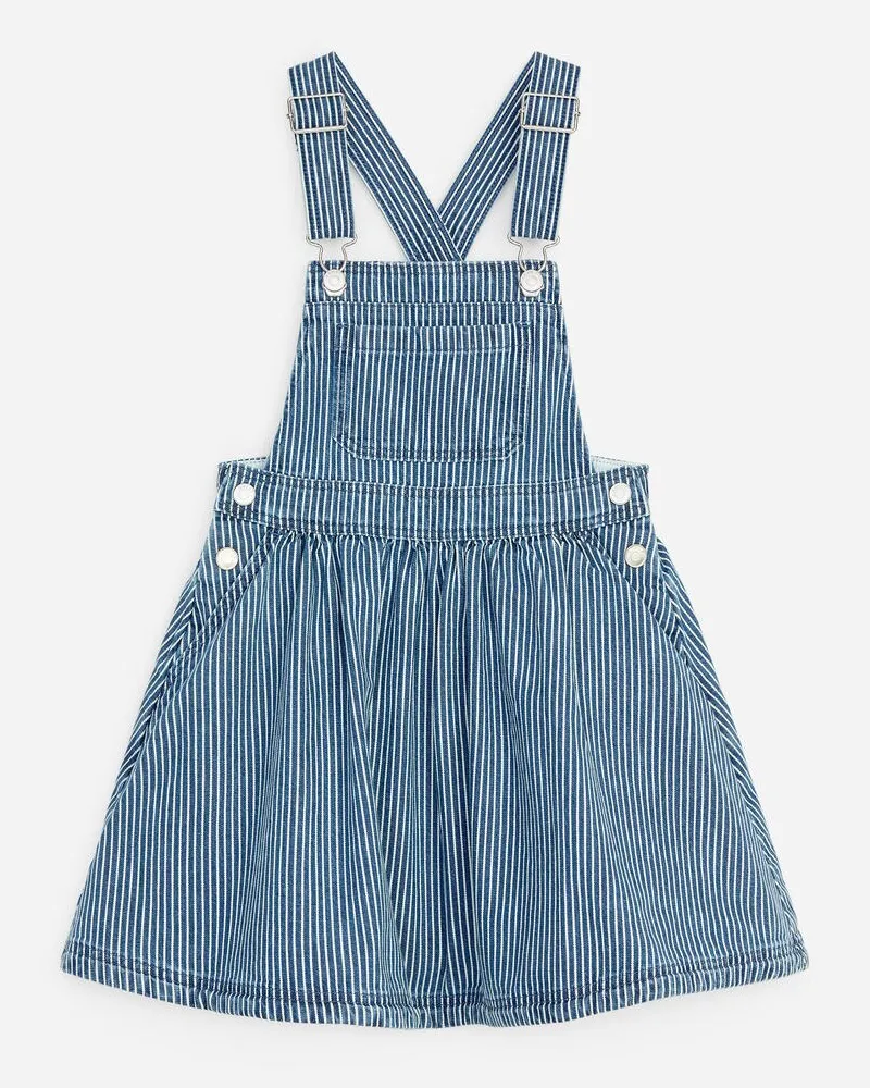 Arket Latzkleid Mit Hickory-Streifen -Blau Blau