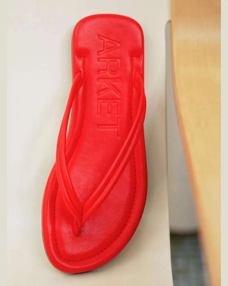 Arket Flip-Flop Aus Leder -Rot Rot