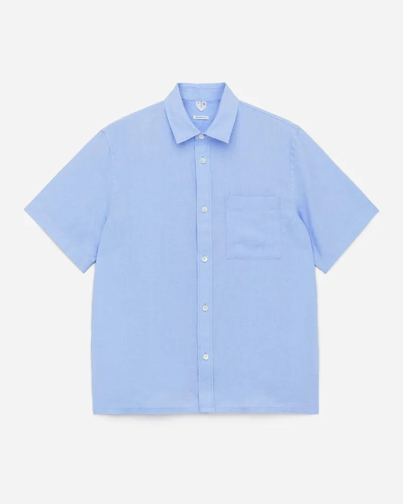 Arket Lockeres Leinenhemd - Blau Hellblau