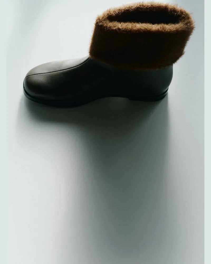 Arket Verzierter Stiefel Aus Leder -Braun Braun