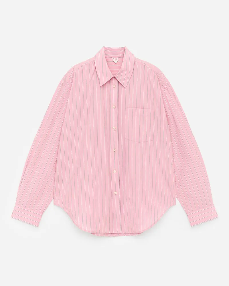 Arket Oversize-Hemd Aus Baumwolle - Rosa|Mehrfarbig|Weiß Rosa