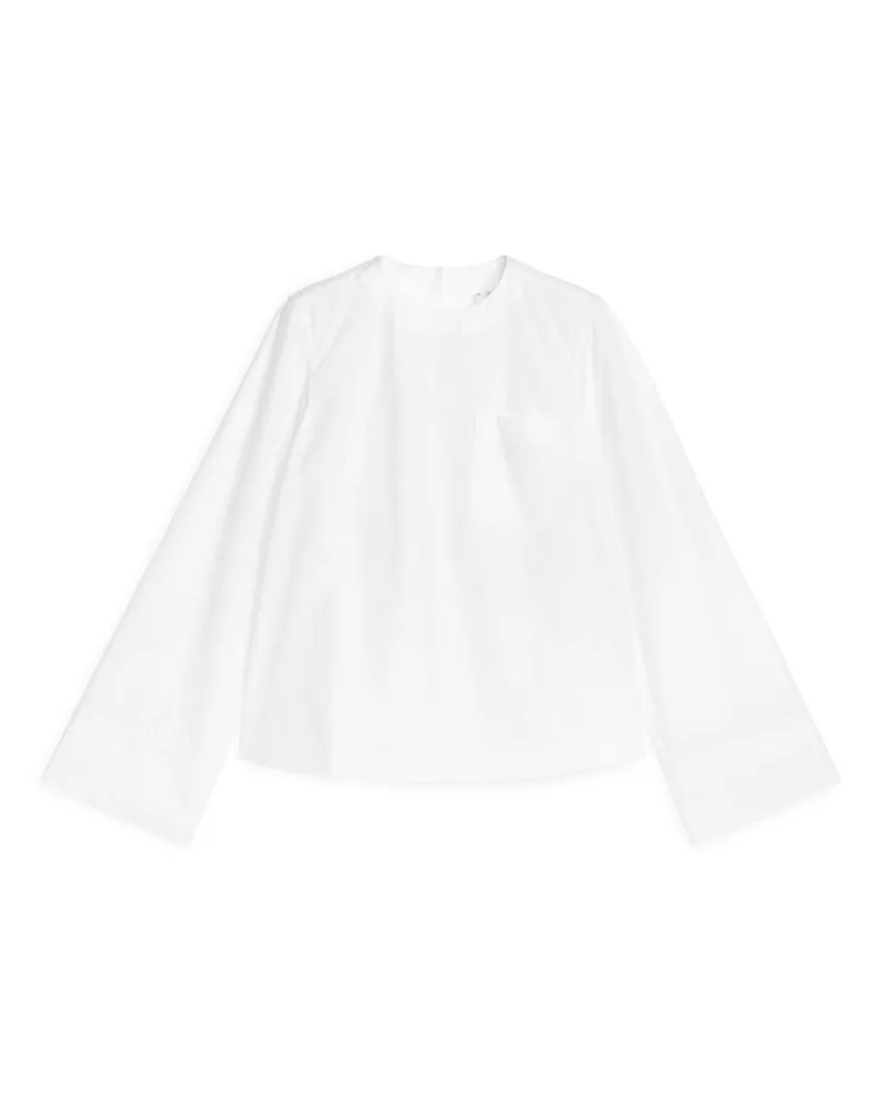 Arket Baumwollbluse -Weiß Weiß