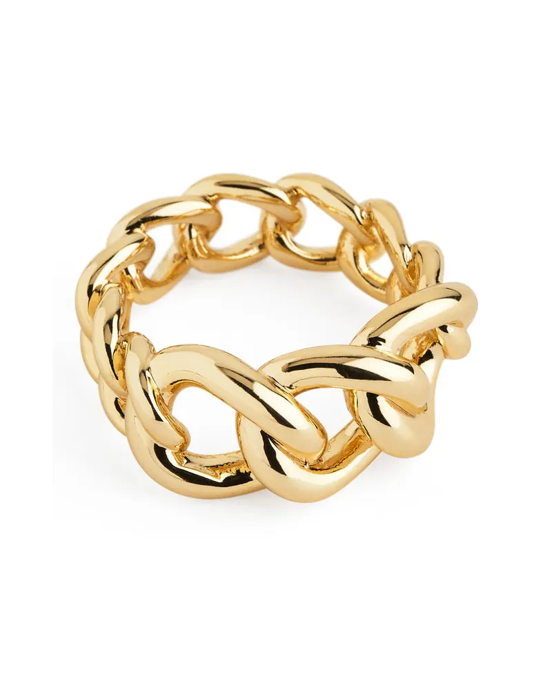 Arket Vergoldeter Kettenring - Goldfarben Gold