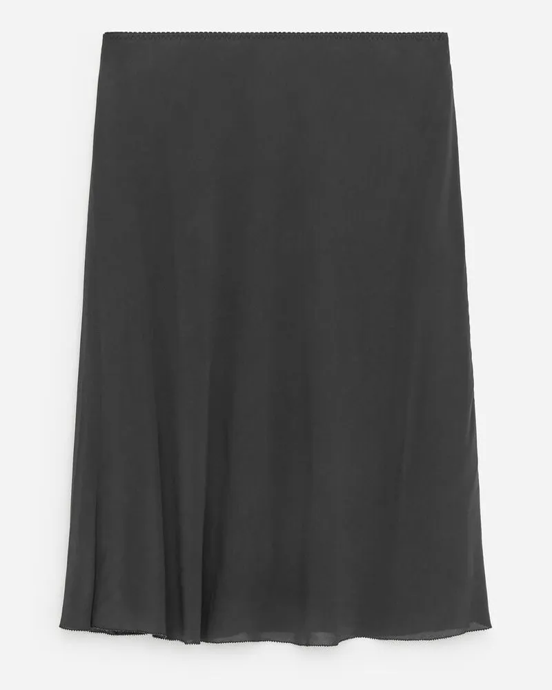 Arket Midirock Aus Chiffon -Schwarz Schwarz