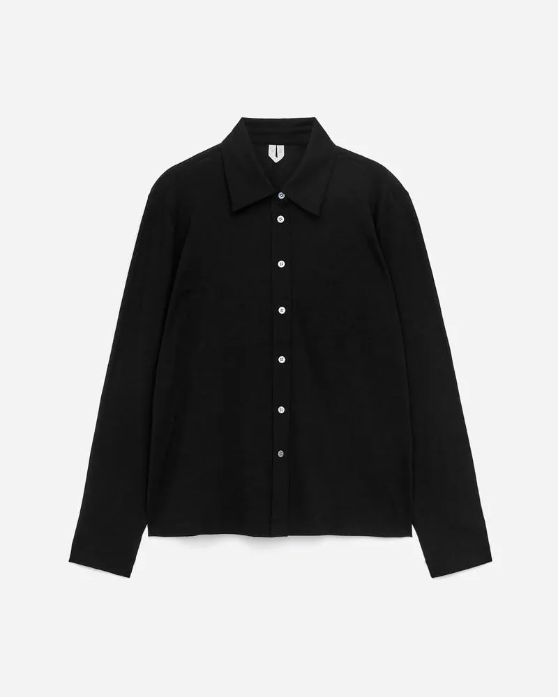 Arket Hemd Aus Lyocell-Mischung -Schwarz Schwarz