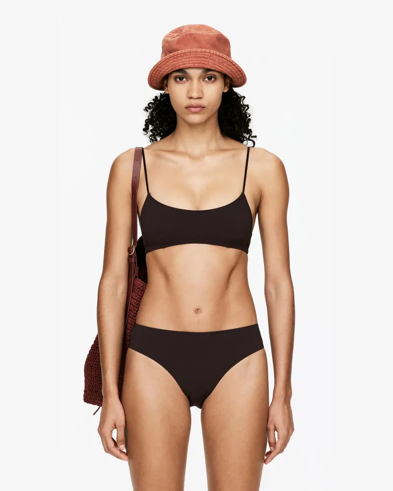 Arket Bikinihose Mit Halbhohem Bund -Braun Braun