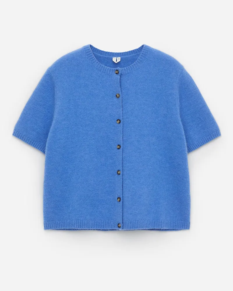 Arket Strickjacke Aus Einer Alpaka-Wollmischung - Blau Knallblau
