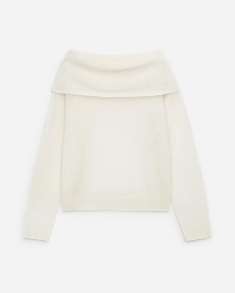 Arket Off-Shoulder-Pullover - Weiß Cremeweiß