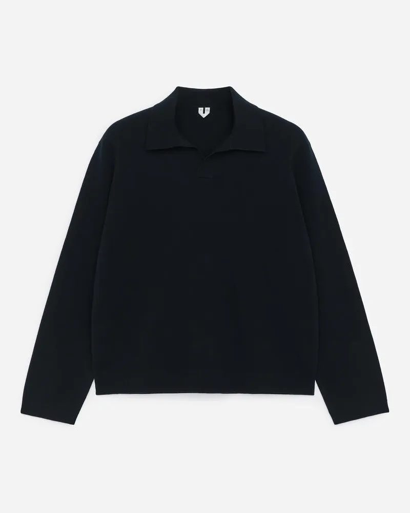 Arket Poloshirt Aus Baumwolle Und Seide -Blau Blau