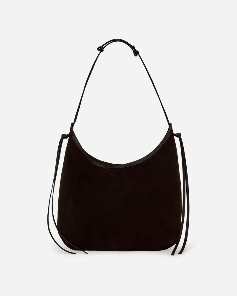 Arket Schultertasche Aus Spaltvelours -Braun Braun