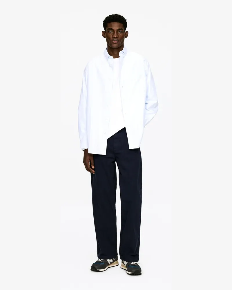 Arket Lockere Canvas-Hose -Blau Blau