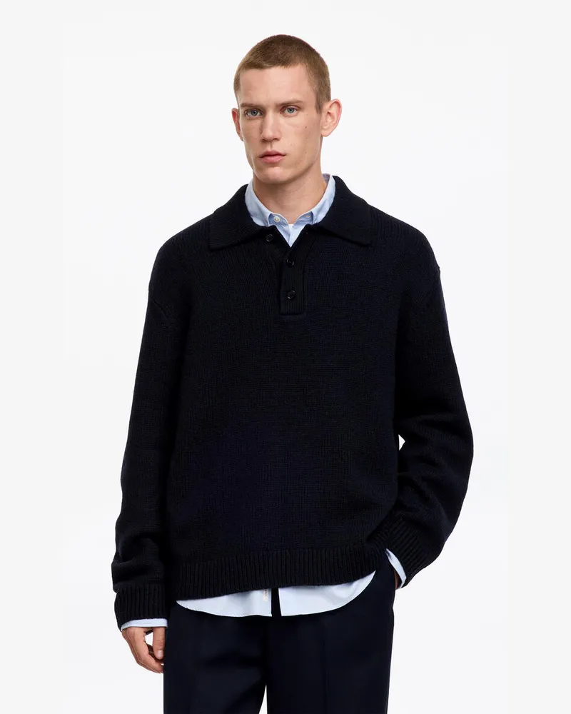Arket Polopullover Aus Wolle -Blau Blau