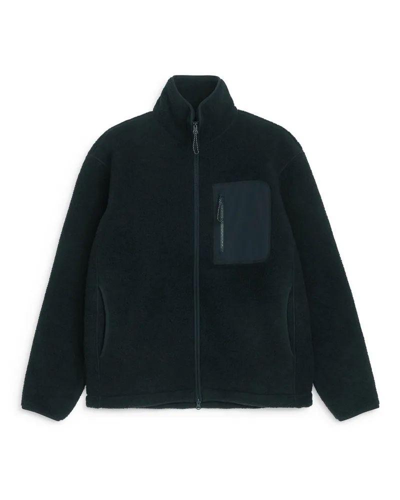 Arket Fleecejacke - Blau Dunkelblau